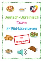 Vorschau - Fördermaterial/Inklusion - DaZ/DaF: Deutsch-Ukrainisch VIDEO mit AUSSPRACHE Essen - Deckblatt