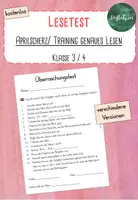 Vorschau - Arbeitsblätter - Lesetest - Aprilscherz - genaues Lesen der Aufgabenstellung - Deckblatt