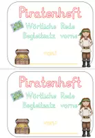Vorschau - Arbeitsblätter - Wörtliche Rede Begleitsatz vorne - Deckblatt