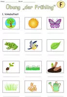 Aperçu - Feuilles d'exercices - exercices mixtes triplement différenciés "der Frühling" Allemand - Page de couverture