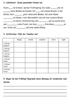 Aperçu - Feuilles d'exercices - exercices mixtes triplement différenciés "der Frühling" Allemand - Page 2