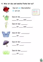 Aperçu - Feuilles d'exercices - exercices mixtes d'alphabétisation pour débutants "der Frühling" Allemand - Page 3