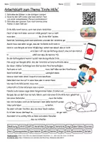 Vorschau - Arbeitsblätter - Lernposter + Arbeitsblatt "Erste Hilfe" + Onlineübung & MP3 + Mindmap + Infografik - Seite 1