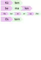 Aperçu - Cartes d'exercices - Assembler des syllabes "Ostern" Allemand - Page 1