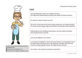 Vorschau - Arbeitsblätter - Personenbeschreibung - einfache Aufgabenformate - Seite 3