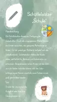 Vorschau - Fördermaterial/Inklusion - Schüttelsätze zum Thema "Schule" (12 Karten mit Lösungen) - Seite 1
