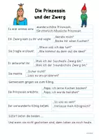 Vorschau - Arbeitsblätter - Entscheidungsgeschichte: Die Prinzessin und der Zwerg - Seite 2