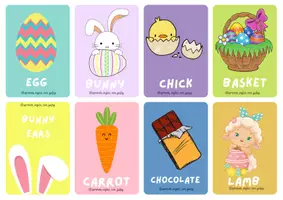 Vista previa - Juegos / Gamificación - Easter flashcards - página 1