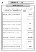 Vorschau - Arbeitsblätter - Arbeitsblätter (+Lösungen!) - Oberbegriffe, Sammelbegriffe - Seite 2