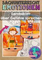 Vorschau - Mal- und Bastelvorlagen - Lerntablet Emotionen: zum Visualisieren der Gefühle mit Text - Deckblatt