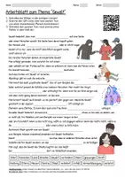 Vorschau - Arbeitsblätter - Lernposter + Arbeitsblatt "Gewalt" + Onlineübung & MP3 + Mindmap + Infografik - Seite 1
