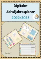 Vorschau - Lehrpläne/Lehrermaterial - Digitaler Lehrerplaner 2022 2023 bunt - Seite 1