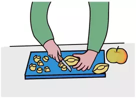 Vorschau - Arbeitsblätter - Bilderrezept Obstsalat 9 Schritt-für-Schritt-Bilder - Seite 3