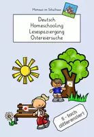 Vorschau - Arbeitsblätter - Lesespaziergang Ostereiersuche (5-fach differenziert) - Deckblatt