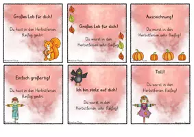 Vorschau - Bildkarten - Fleißkärtchen Herbstferien - Seite 2