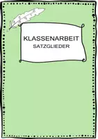 Vorschau - Fördermaterial/Inklusion - Klassenarbeit Satzglieder Differenziert (sehr einfach) - Deckblatt