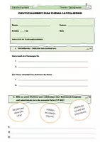 Vorschau - Fördermaterial/Inklusion - Klassenarbeit Satzglieder Differenziert (sehr einfach) - Seite 1