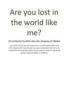 Vorschau - Arbeitsblätter - Ethik - Steven Cutts -Are you lost like me? - Filmanalyse - Medien - Seite 1