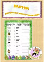 Vorschau - Arbeitsblätter - Easter – Match and write the words - Deckblatt