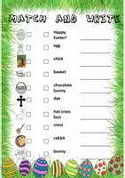 Vorschau - Arbeitsblätter - Easter – Match and write the words - Seite 1