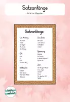 Vorschau - Merkblätter - Sammlung Satzanfänge Geschichten schreiben - Deckblatt