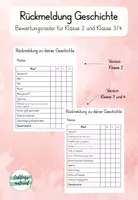 Vorschau - Arbeitsblätter - Rückmeldung Geschichte schreiben - Bewertungsraster - Deckblatt