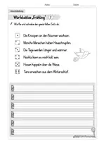 Vorschau - Arbeitsblätter - Würfelkartei "Frühling" - Seite 3