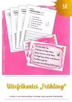 Vorschau - Arbeitsblätter - Würfelkartei "Frühling" - Deckblatt