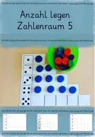 Vorschau - Fördermaterial/Inklusion - Anzahl legen, abzählen, Zahlenraum 5 - Deckblatt