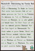 Aperçu - Feuilles d'exercices - dictée pratiquée "Ostersonntag bei Familie Beck" Allemand - Page de couverture