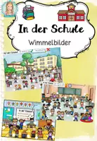 Vorschau - Arbeitsblätter - Schule & Schulhof Klasse 1 Wimmelbilder | Sprachförderung, Erzählen & Schreiben - Deckblatt