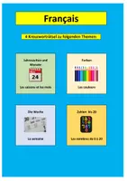 Vorschau - Arbeitsblätter - Français - nombres, couleurs, année, semaine - Deckblatt