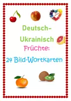 Vorschau - Fördermaterial/Inklusion - DaZ/DaF: Früchte Deutsch-Ukrainisch 25 Bild-Wortkarten - Deckblatt