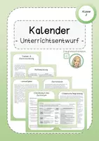 Vorschau - Stundenentwürfe - Kalenderjahr Unterrichtsentwurf NRW (Klasse 2) inkl. ABs - Deckblatt