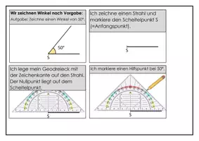 Vorschau - Arbeitsblätter - Winkel zeichnen - Tafelmaterial, Merkfächer und Übungen - Seite 3