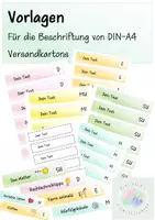 Vorschau - Anderer Materialtyp - Vorlagen für die Beschriftung von Versandkartons - Deckblatt