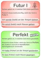 Vorschau - Poster - Zeitformen Merkplakate Zeitstrahl Deutsch Grammatik Präsens Präteritum Klasse 3-6 - Seite 2