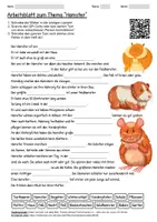 Vorschau - Arbeitsblätter - Arbeitsblatt "Hamster" + Onlineübung & MP3 + Infografik - Deckblatt