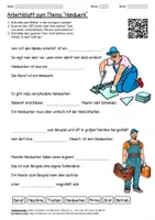 Vorschau - Arbeitsblätter - Arbeitsblatt "Handwerk" + Onlineübung & MP3 + Infografik - Deckblatt