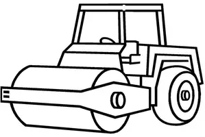 Aperçu - Matériel pour travaux manuels / dessin - Coloriage Rouleau compresseur - Page de couverture