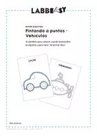Vista previa - Manualidades / Dibujos para colorear - Pintando a puntos - Vehículos: 12 plantillas para colorear - página 1