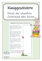 Vorschau - Arbeitsblätter - Klanggeschichte Diesel, der schnellste Osterhase - Deckblatt