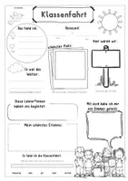 Vorschau - Arbeitsblätter - Klassenfahrt Steckbrief - Seite 1