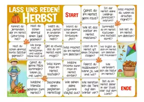 Vista previa - Unidades / Secuencias / Situaciones de Aprendizaje - Herbst Deutsch Spiel "Lass uns reden!" juego Alemán - página 1