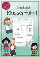 Vorschau - Arbeitsblätter - Klassenfahrt Steckbrief - Deckblatt