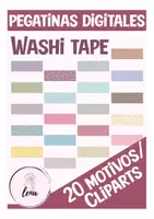 Vista previa - Elementos para la creación de materiales - washi tape / cliparts / pegatinas digitales 20 motivos - Portada