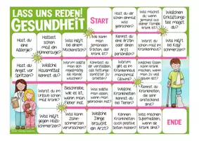 Aperçu - Jeux - Gesundheit und Krankheit - Deutsch / Allemand Spiel Sprechanlässe "Lass uns reden!" - Page 1