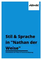 Vorschau - Arbeitsblätter - Stil & Sprache in "Nathan der Weise" - Arbeitsblatt mit Video - Deckblatt