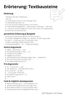 Vorschau - Arbeitsblätter - Erörterung: Textbausteine - Vorbereitung B2 ÖIF-Prüfung - Deckblatt