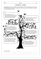 Vorschau - Arbeitsblätter - Lyrik im Frühling: Gedichtpuzzle Strophen Reihenfolge - als PDF & Word - Seite 1